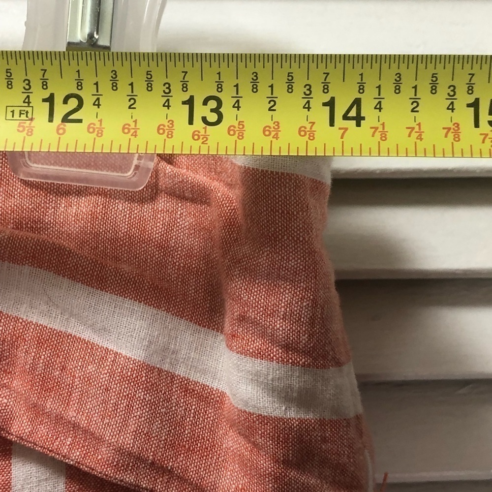 Striped peach linen blend pants size 6 - Picture 5 of 8